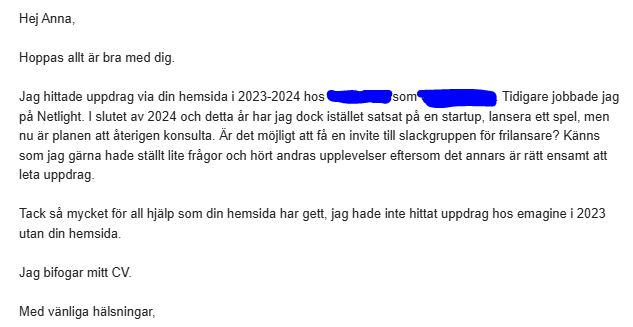 Feedback till Anna Leijon (191)